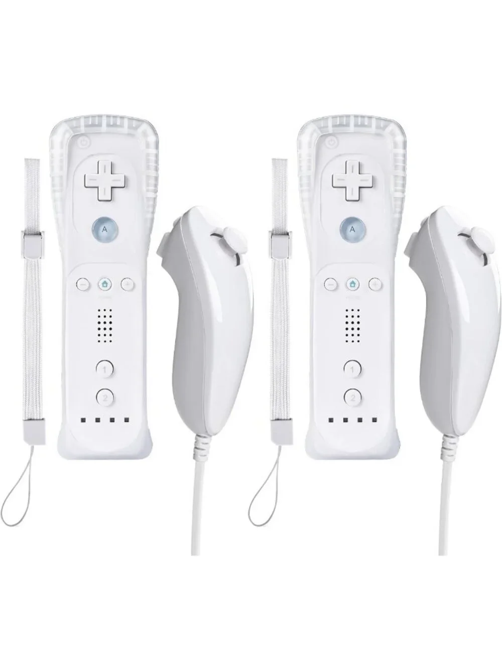 Upgrade Remote Controller Set with Silicone Case & Wristband for Wii/Wii U - 2